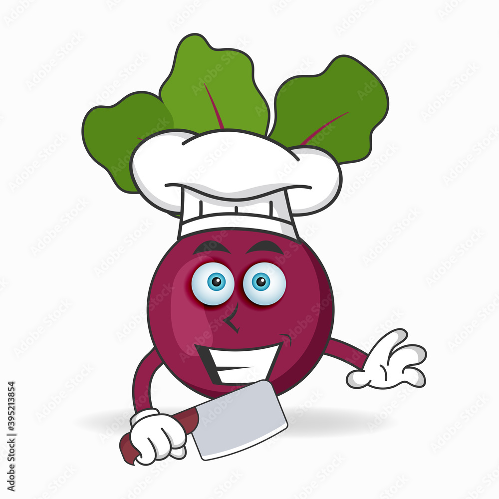 The Onion Purple mascot character becomes a chef. vector illustration The Onion Purple mascot character becomes a chef. vector illustration