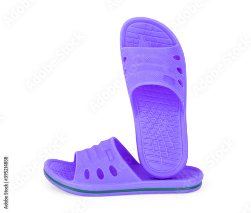 Photography house slippers isolated on white background