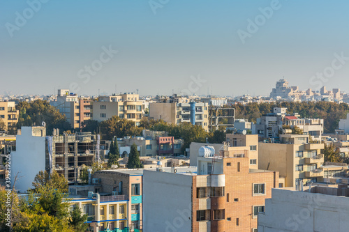 Aerial view of residential building skyline of Isfahan of Iran, one of the most famous historic city in the middle east.