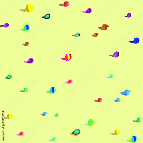 Vector seamless snails pattern. Vector art. Repeated background for wrapper, fabric and fashion design.