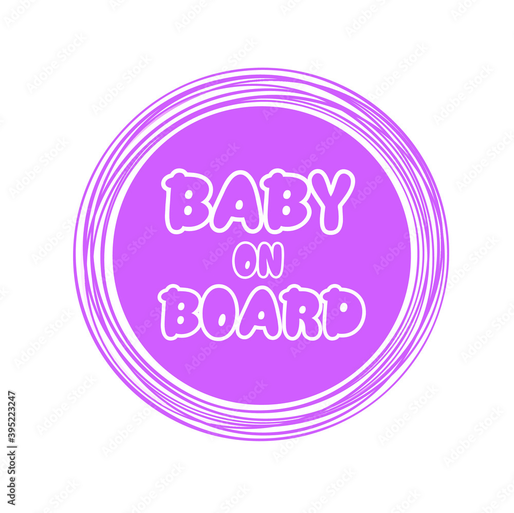 baby on board. vector sign