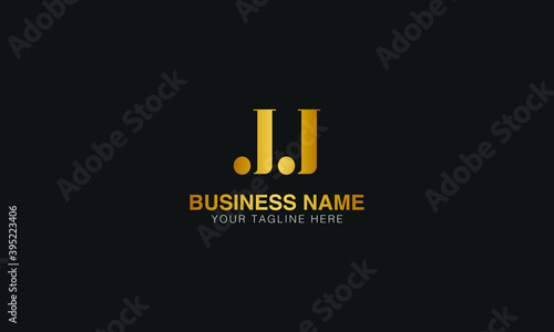 JJ J  initial based letter typography logo design vector	
