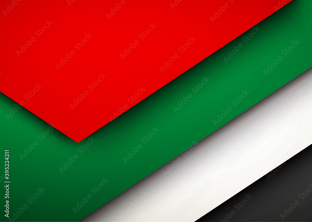 flat paper illustration card Spirit of the union, 48 National day, United Arab Emirates, 2 December. UAE 48 Independence Day background in national flag color theme Celebration banner with ribbon flag flat paper illustration card Spirit of the union, 48 National day, United Arab Emirates, 2 December. UAE 48 Independence Day background in national flag color theme Celebration banner with ribbon flag