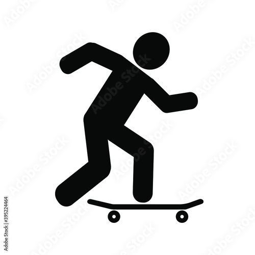 skateboarding sign. Vector icon.