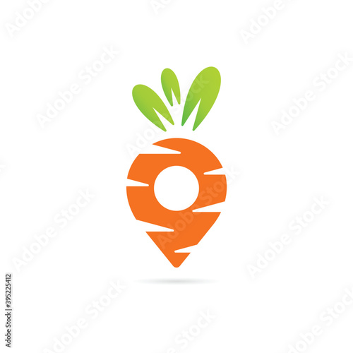 carrot logo vector icon