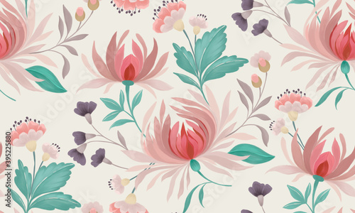 Spanish floral seamless pattern: flamenco print