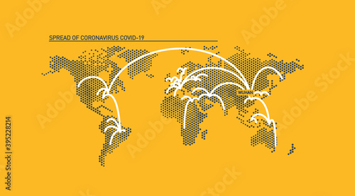 Prevention line icons set with planet map isolated on yellow. outline symbols prevention tips Coronavirus Covid 19 pandemic banner. Quality elements tips preventive treatment and healthcare line icon