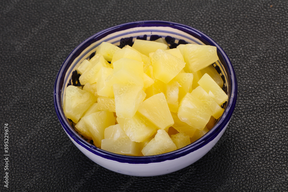 Marinated pineapple pieces Marinated pineapple pieces