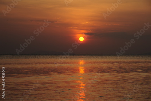Sunset on the ocean, abstract environmental backgrounds