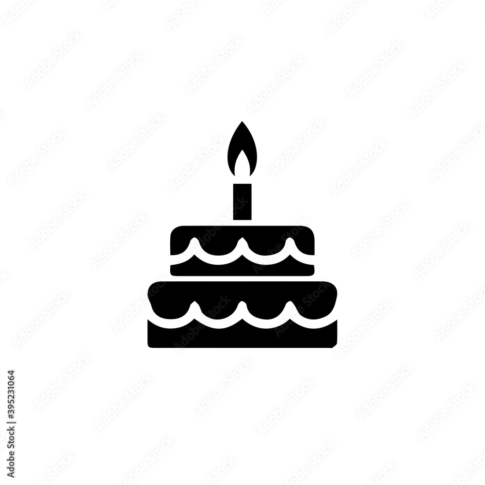 Silhouette of cake on white background. Silhouette of cake on white background.