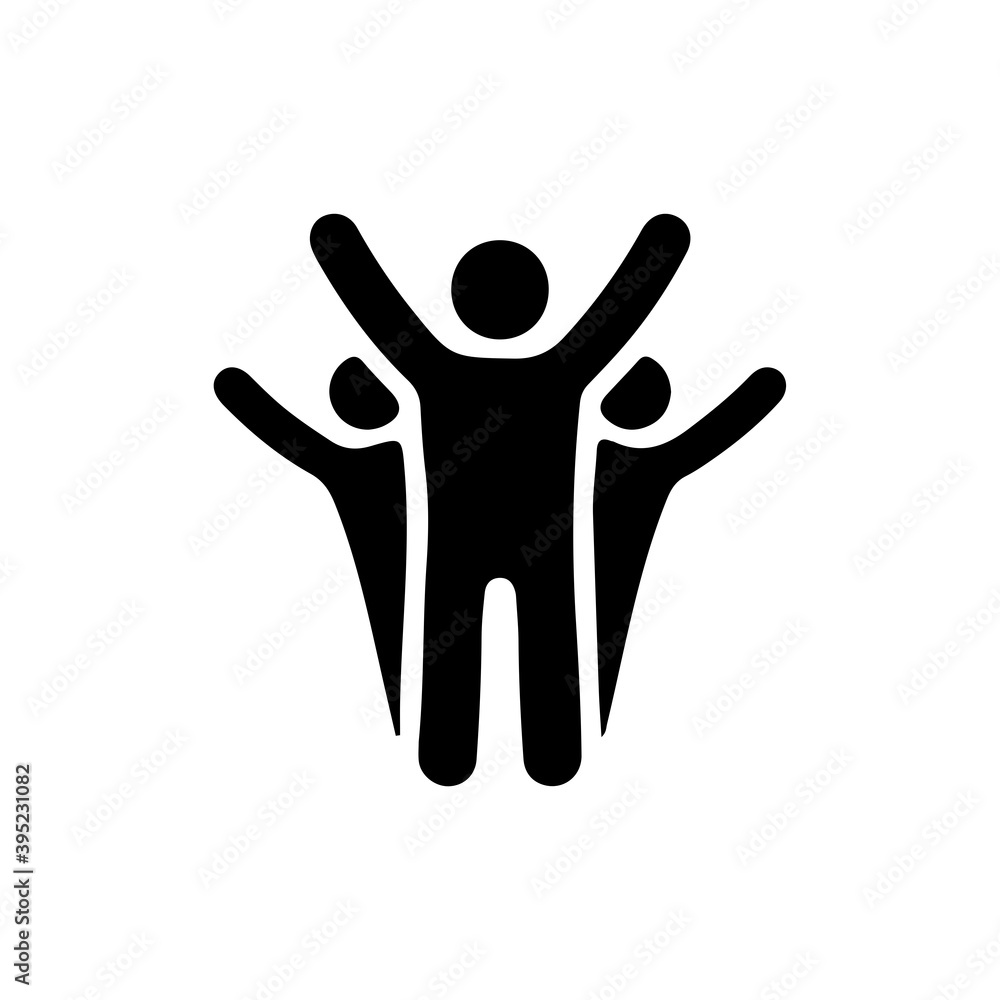 Silhouette of success on white background. Silhouette of success on white background.
