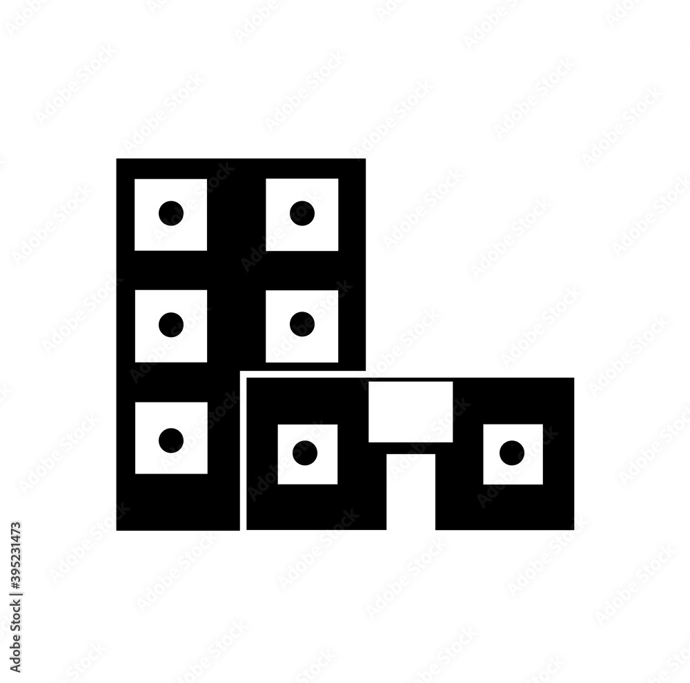 Silhouette of workplace on white background Silhouette of workplace on white background