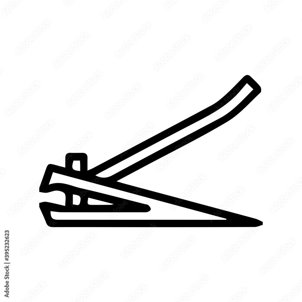 Silhouette of nail machine over white background Silhouette of nail machine over white background