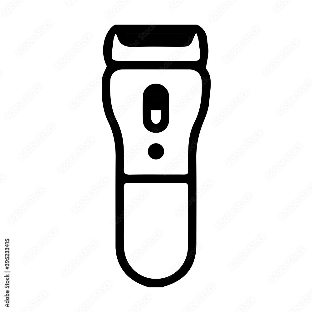 Silhouette of razor on white background Silhouette of razor on white background