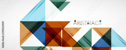 Set of vector triangle geometric backgrounds. Vector illustration for covers, banners, flyers and posters and other designs