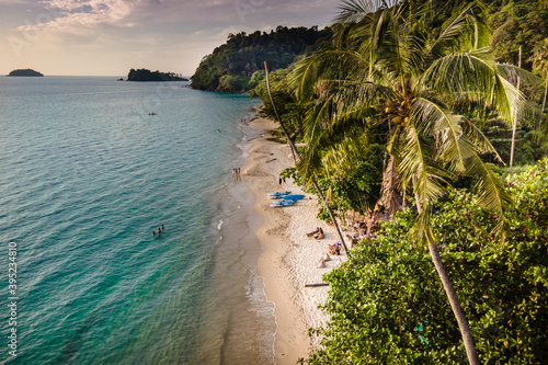 Aerial view of lonely beach on Koh Chang, Thailand