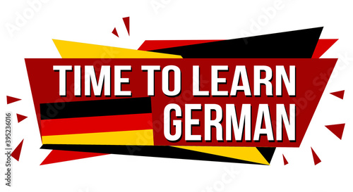 Time to learn german banner design