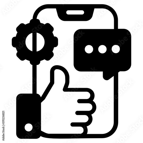 

Getting comments from users on social media icon in solid design 
