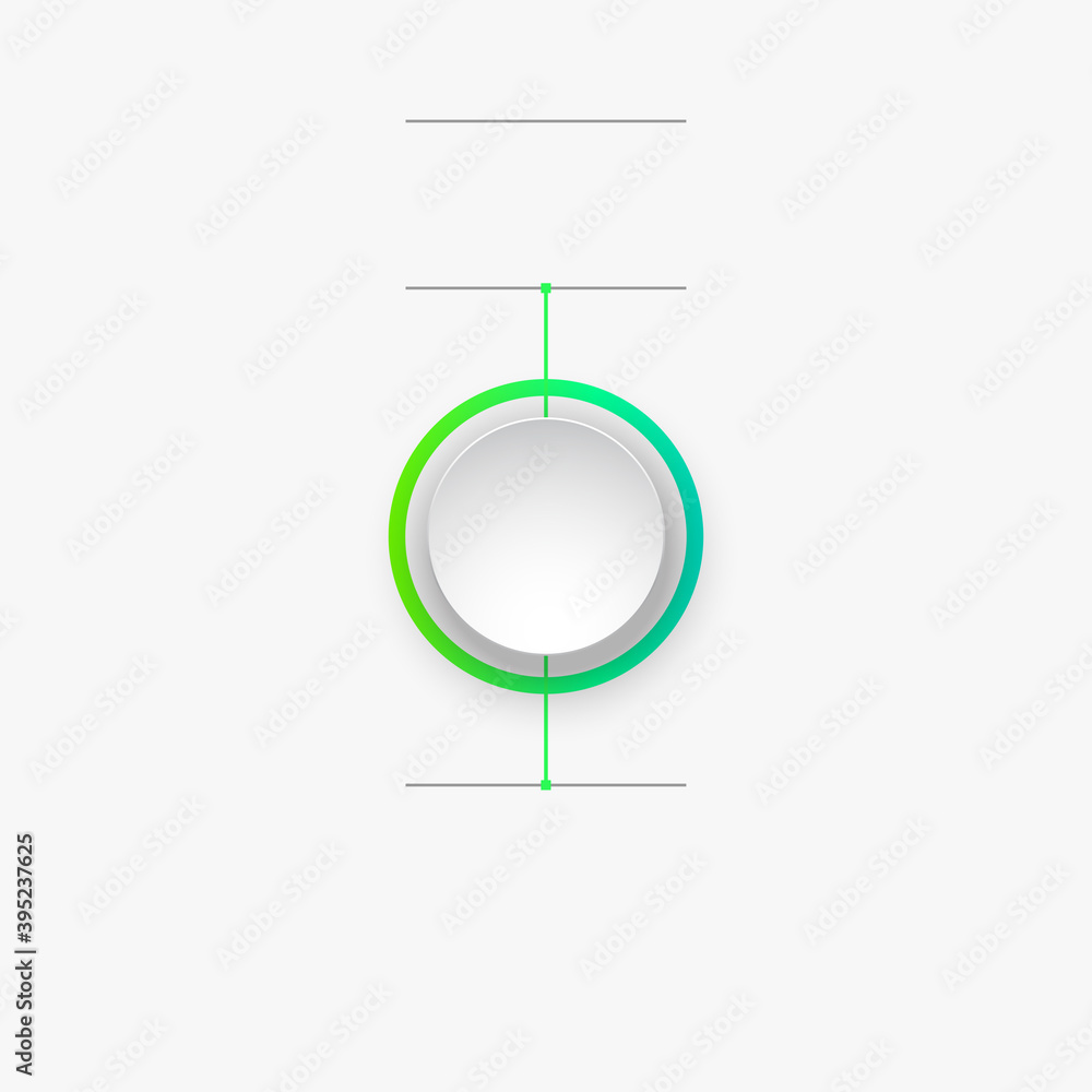 1 circle shapes components Infographic. Modern business circle origami style One options banner. infographics illustration, workflow layout, diagram, 1 number, One steps up options web design.