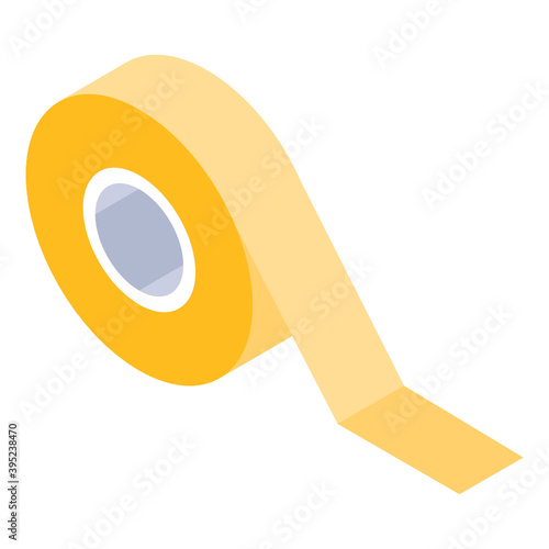 
Tape roll icon, wrapping tape in trendy isometric style 
