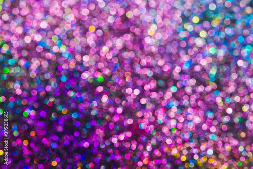 bokeh effect glitter colorful blurred abstract background for birthday  anniversary  wedding  new year eve or Christmas