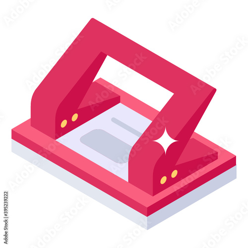 
Hole puncher isometric tool, used for punching hole in paper

