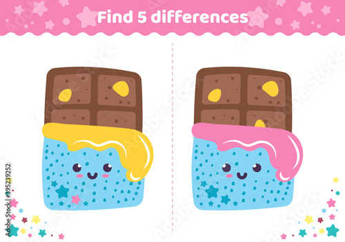 Find the differences of chocolate