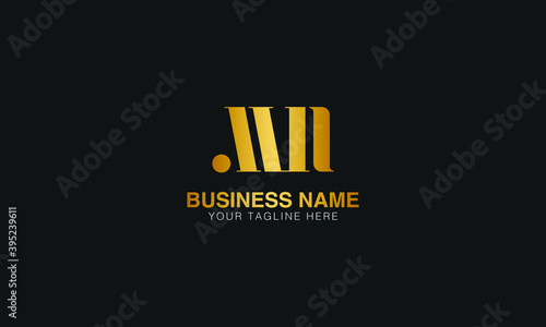 MN M  N initial based letter typography logo design vector