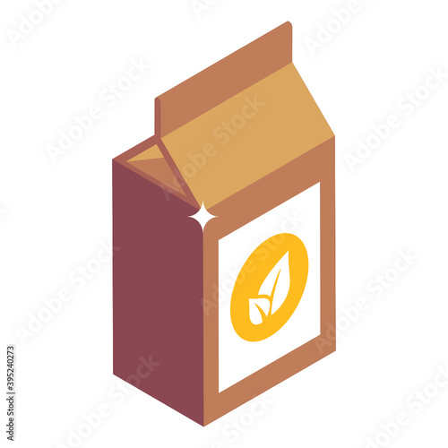
Planting food, isometric icon of fertilizer 
