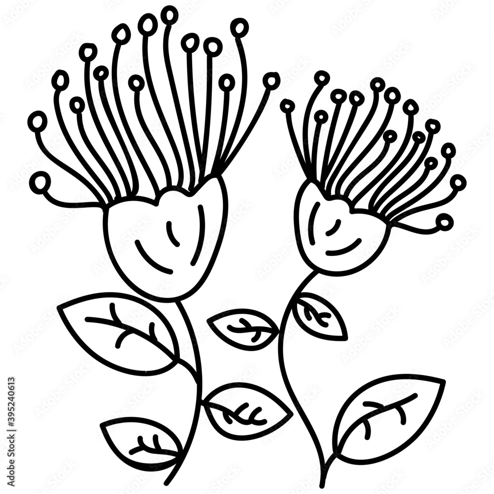 Obraz premium Flower Tattoo Element 