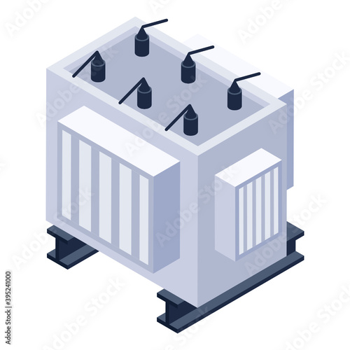 
An icon design of power transformer, editable vector 
