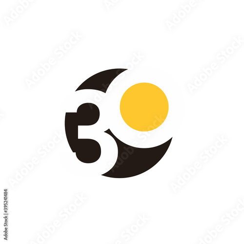 30 Years Anniversary Celebration Vector Template Design Illustration