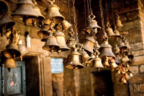 Canvas Print Old bells in a temple