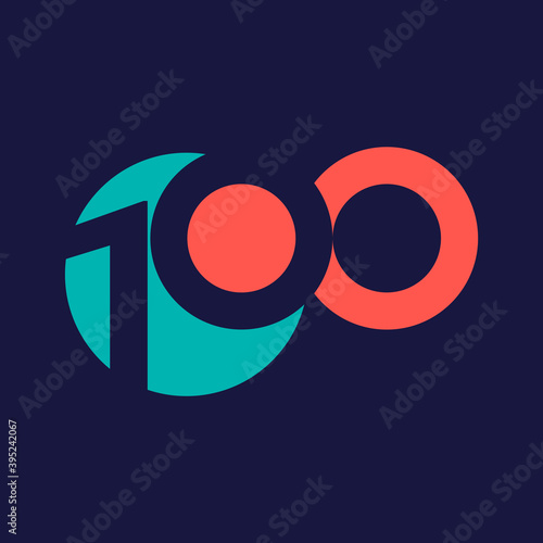 100 Years Anniversary Celebration Vector Template Design Illustration