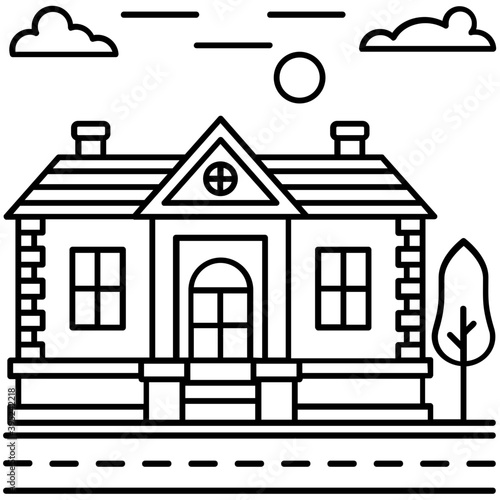 Bungalow Illustration Vector 