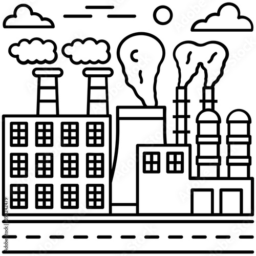 Factory Building Vector 