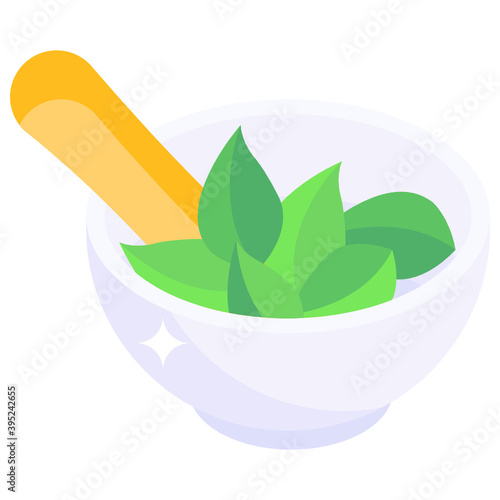 
Mixing bowl, herbal grinder in isometric style 
