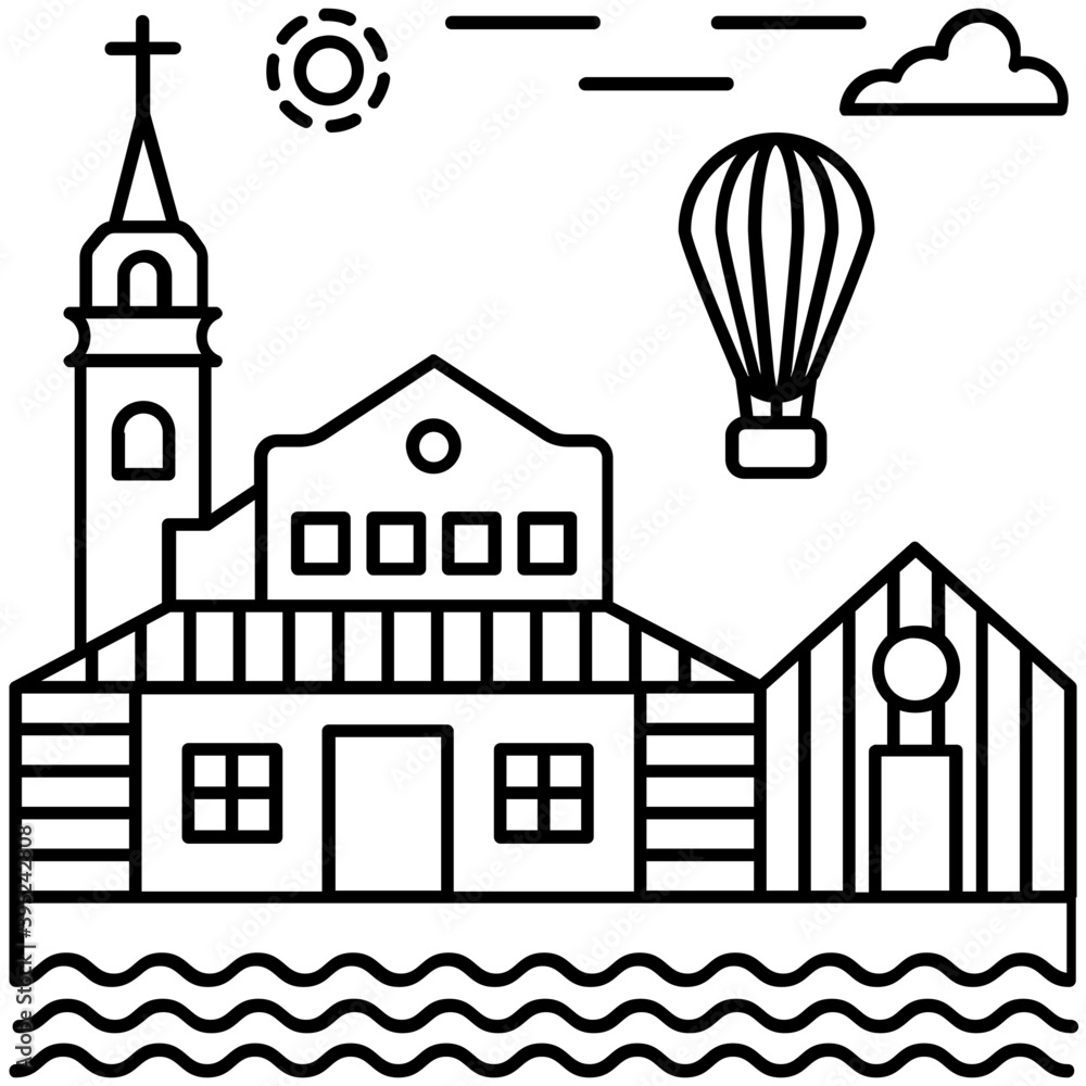 Church Illustration Vector 