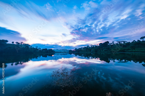 Sunset by Lake Vietnam