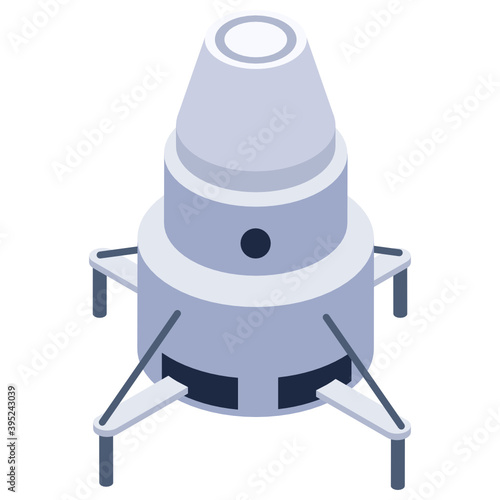 
Medical robot icon in modern isometric style 
