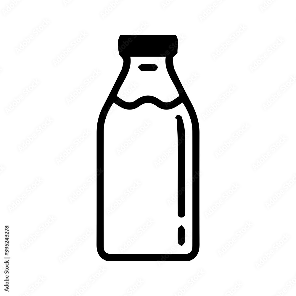 Silhouette of milk over white background Silhouette of milk over white background