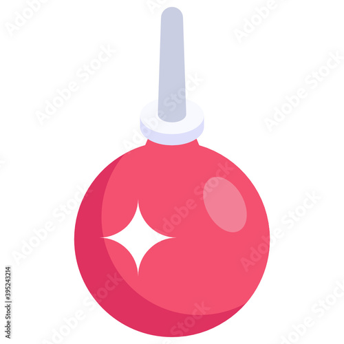 
A vector of blood flask, isometric icon of laboratory flask
