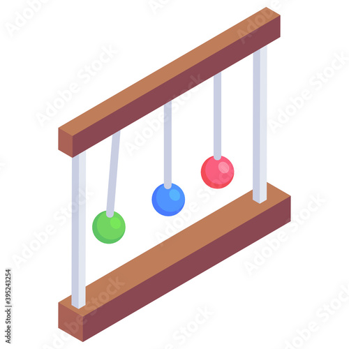 
Icon of pendulum in modern isometric style 
