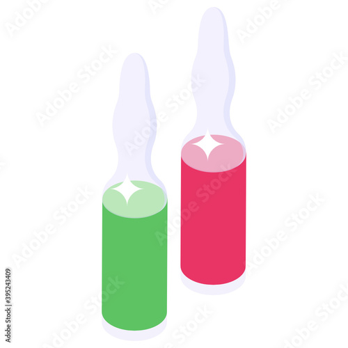
Trendy icon of injection vials, editable vector 
