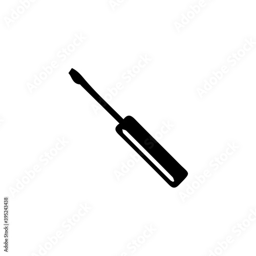 Screwdriver silhouette on white background