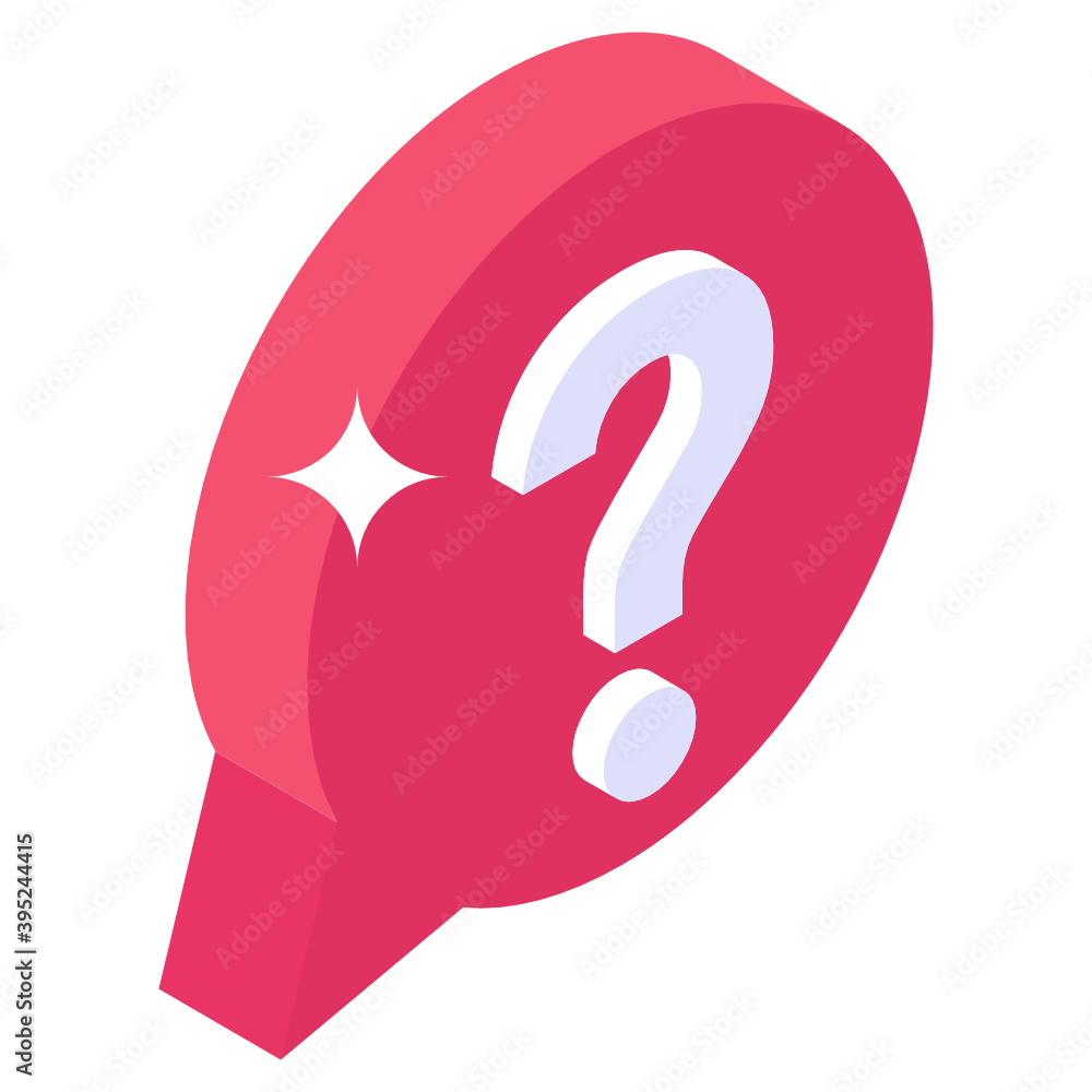 An isometric icon of ask question
An isometric icon of ask question