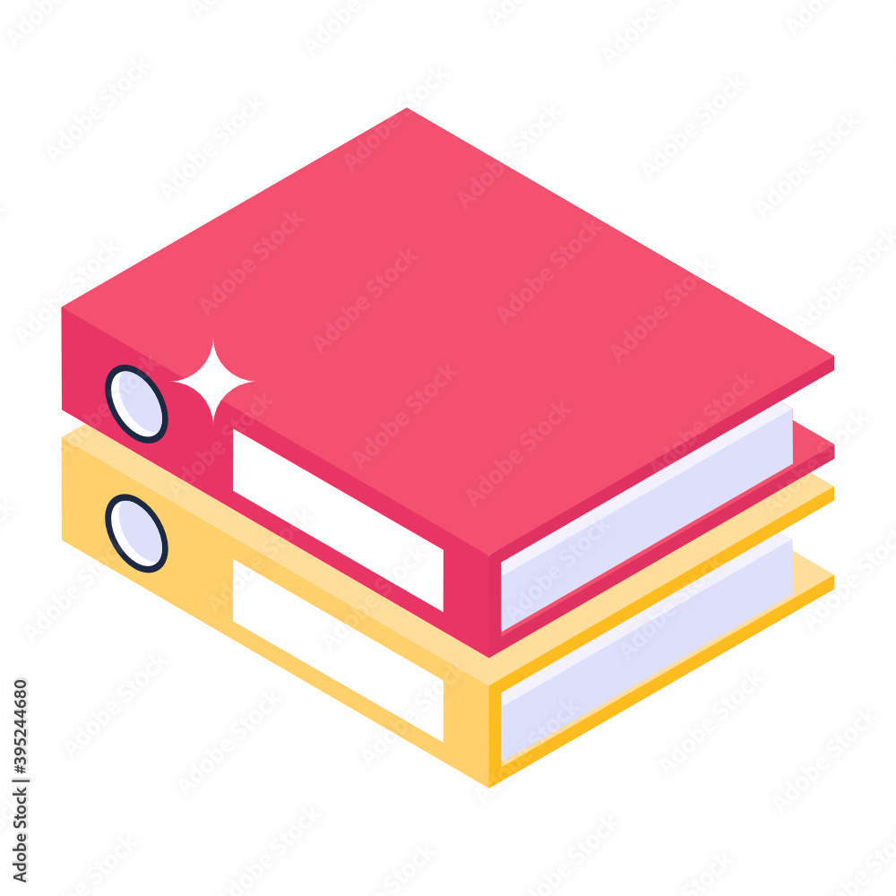 Vector design of archives in modern isometric style, files
Vector design of archives in modern isometric style, files