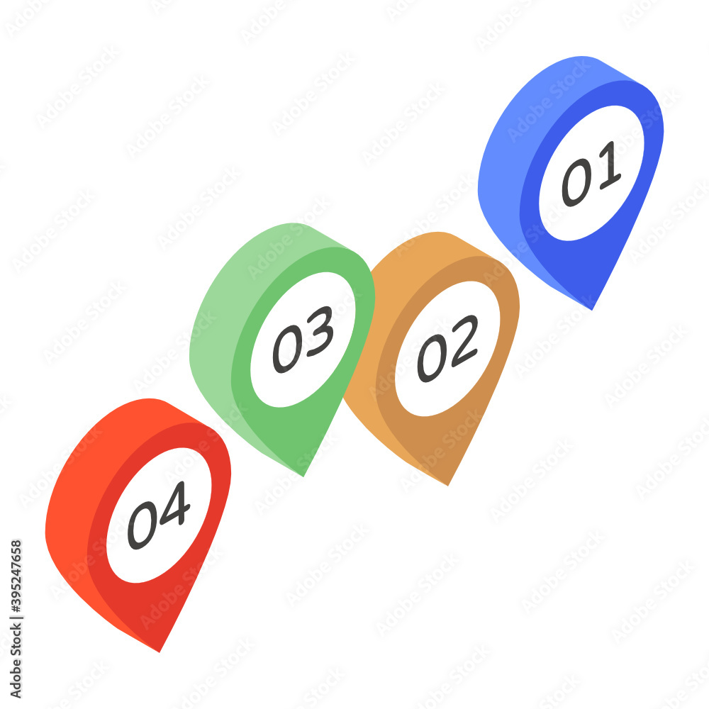 An infographic timeline isometric icon
An infographic timeline isometric icon