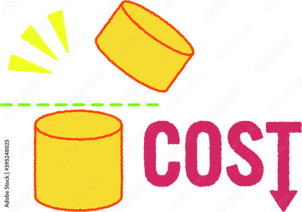 経費 コスト削減をするイラスト Stock Vector Adobe Stock