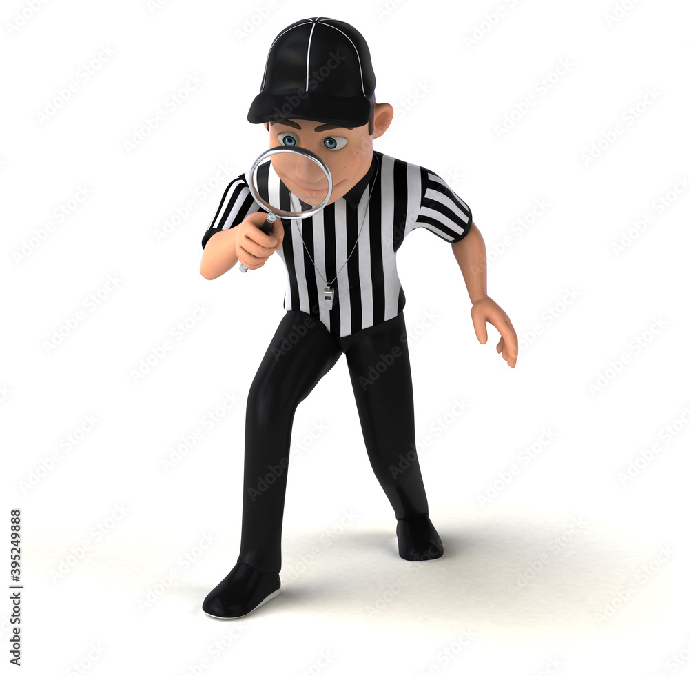 Fun 3D Illustration of an american Referee Fun 3D Illustration of an american Referee